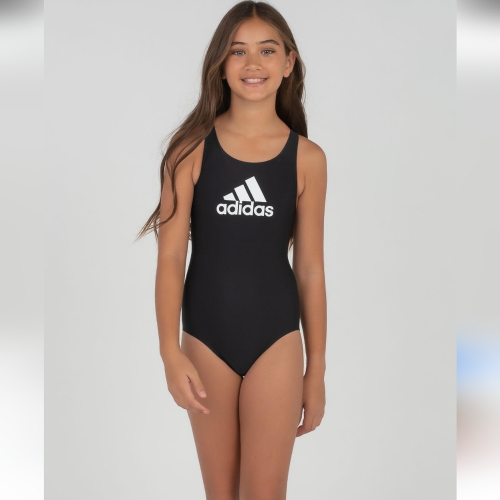 Adidas Black One-Piece Swimsuit Crossback Large 14